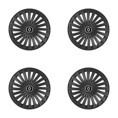 Set 4 capace roti Joy Negru R16 Compatibil Cu Renault Nou