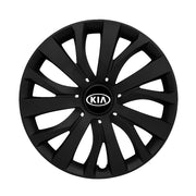 Set 4 capace roti potrivite jantelor de 15 inch compatibile KIA, Model - 345 Black Edition