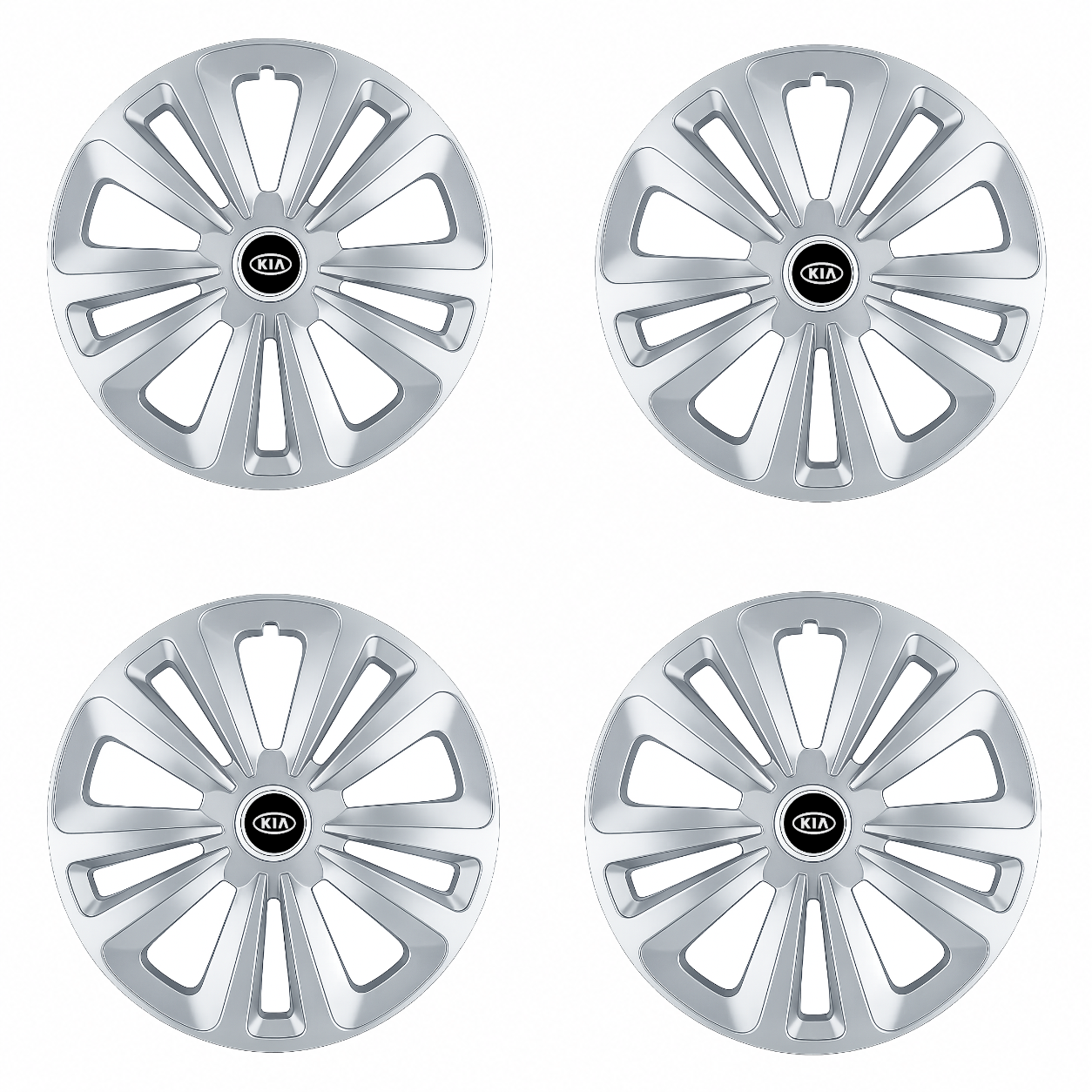 Set 4 Capace Roti Terra Gri R14, pentru Kia
