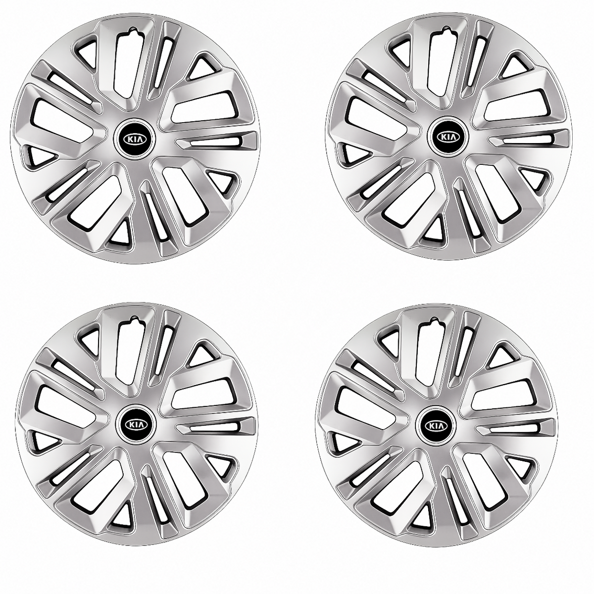 Set 4 Capace Roti 14 inchi (R14) Raven Gri, Compatibile Cu Kia