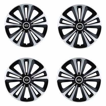 Set 4 Capace Roti Terra Gri-Negru R14, Compatibil Cu Kia