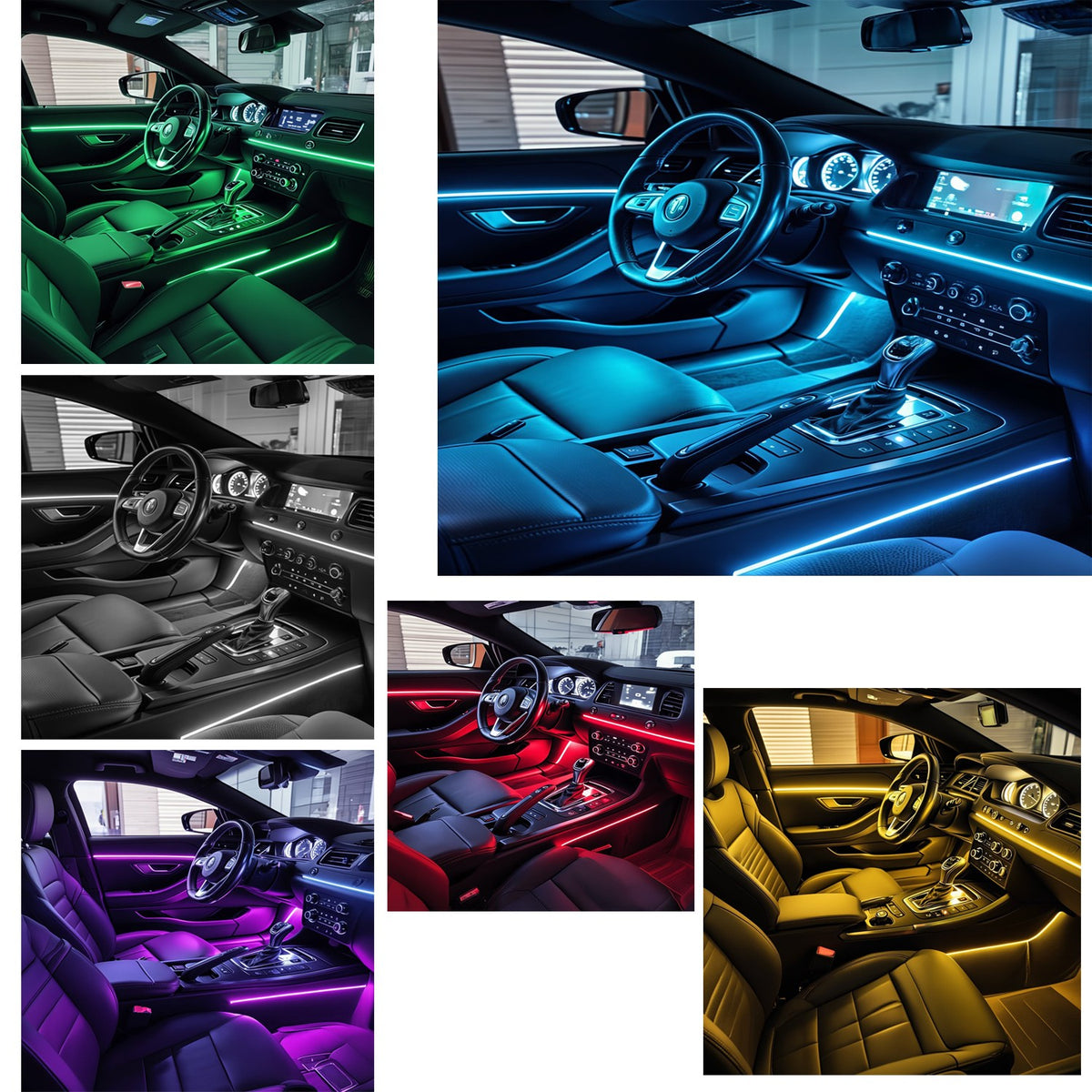Kit lumini ambientale Profesionale RGB -  Carguard