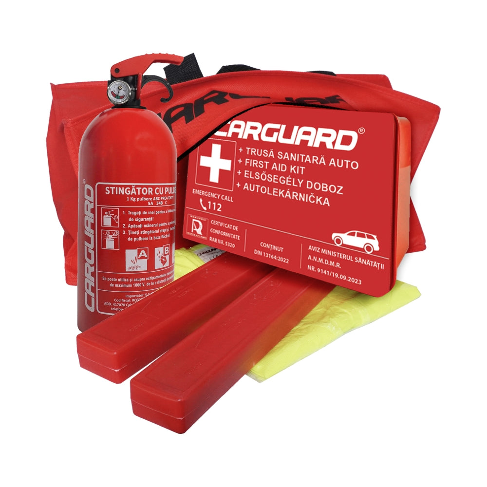 Kit siguranță auto obligatoriu R.A.R - Stingator cu Manometru