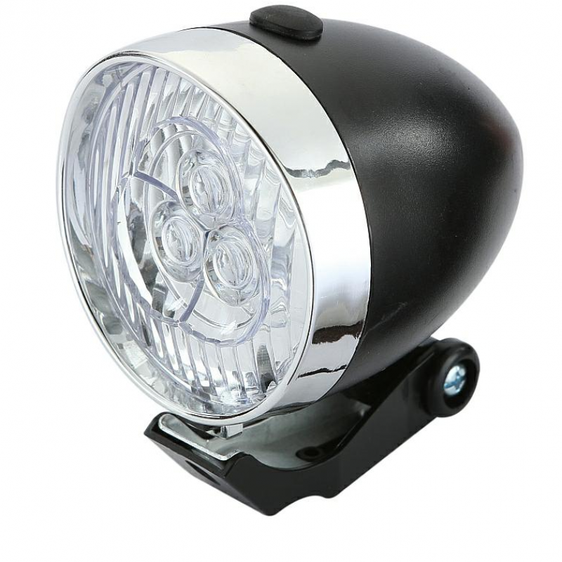 Lampa fata neagra 3 leduri pentru furca bicicletei