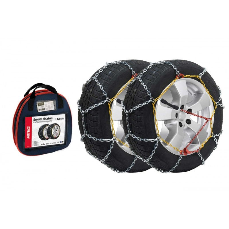 Lanțuri pentru zăpadă,12 mm, geanta de transport, KN-90, set de 2 buc