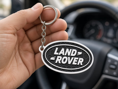 Breloc auto Land Rover cu lanț și inel