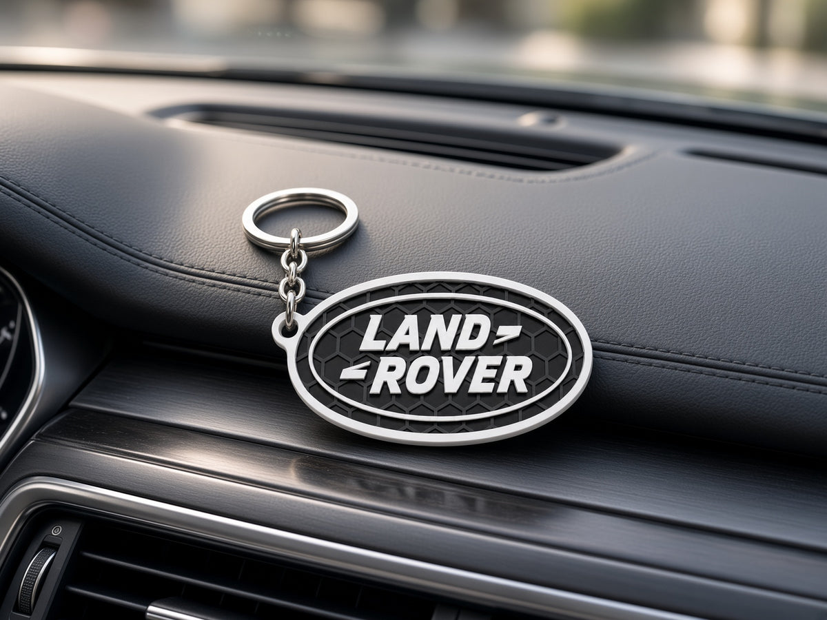 Breloc auto Land Rover cu lanț și inel