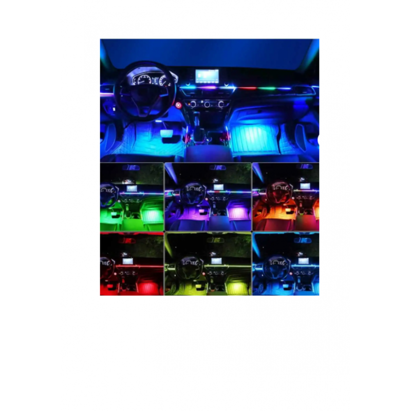 Lumini ambientale LED premium, kit RGB 22 în 1, efecte dinamice Symphony cu control prin aplicație