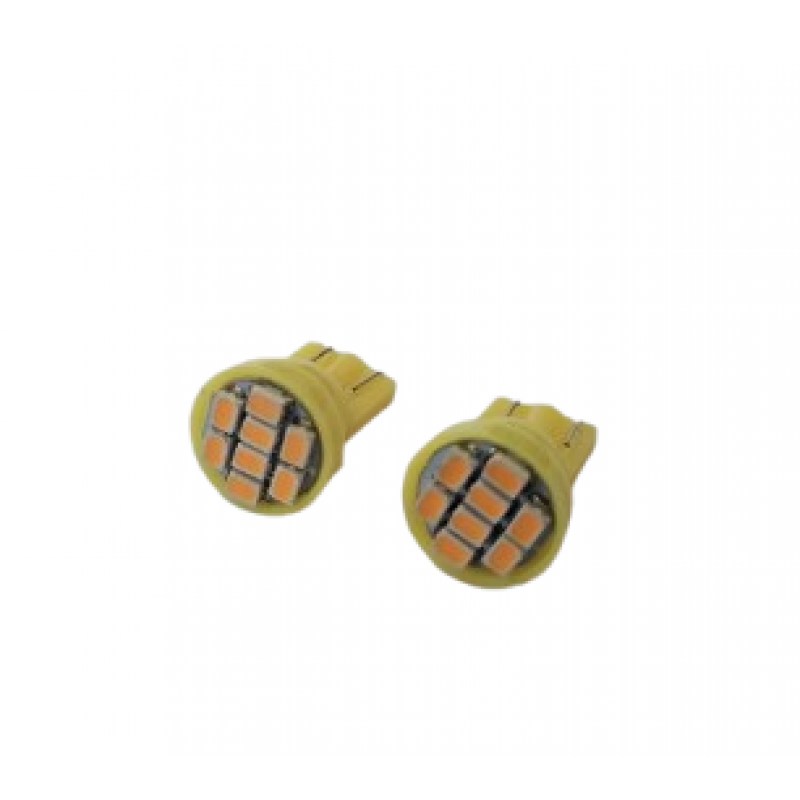 Set 2 becuri auto W5W/ T10- 8 smd-Portocaliu
