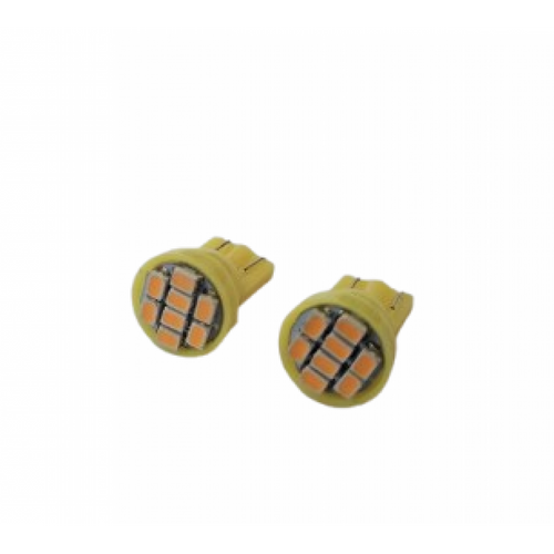Set 2 becuri auto W5W/ T10- 8 smd-Portocaliu