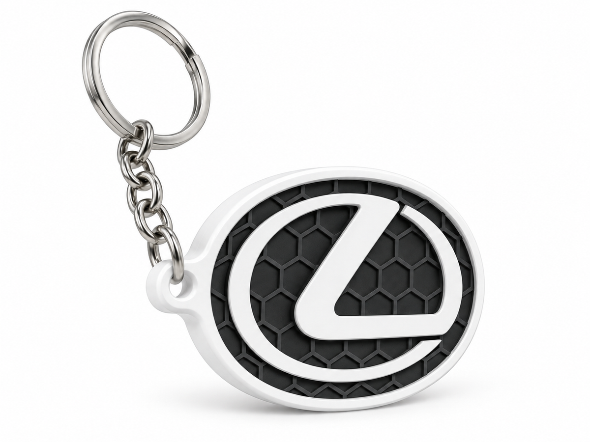 Breloc auto Lexus logo cu lanț și inel