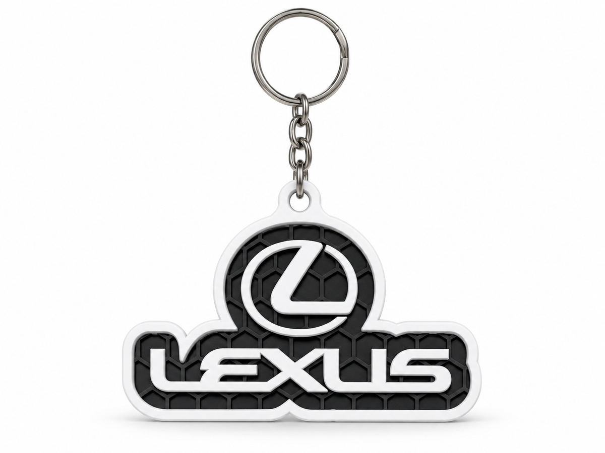 Breloc auto Lexus inscripție cu lanț și inel