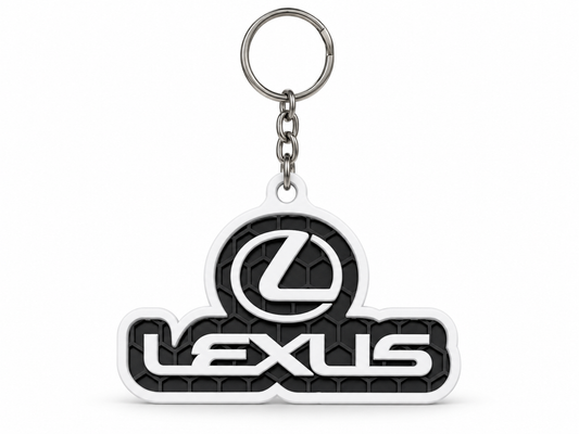 Breloc auto Lexus inscripție cu lanț și inel