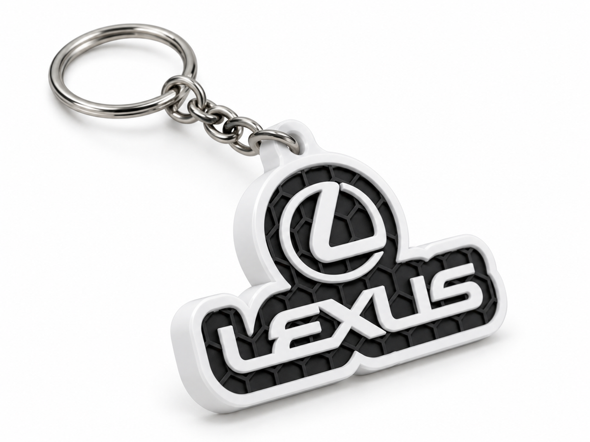 Breloc auto Lexus inscripție cu lanț și inel