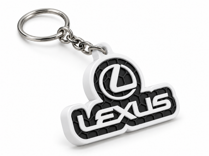 Breloc auto Lexus inscripție cu lanț și inel