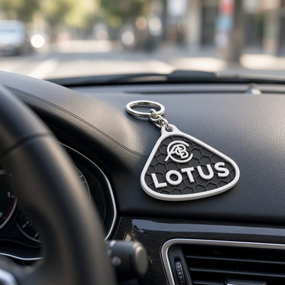 Breloc auto Lotus cu lanț și inel