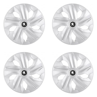 Set 4 Capace Roti, potrivite jantelor de R14, pentru Skoda Nou, model luna cromat