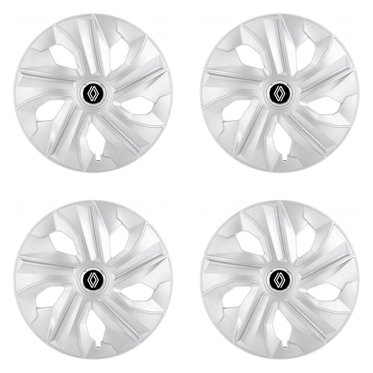 Set 4 Capace Roti, potrivite jantelor de R16, pentru Renault Nou, model luna cromat