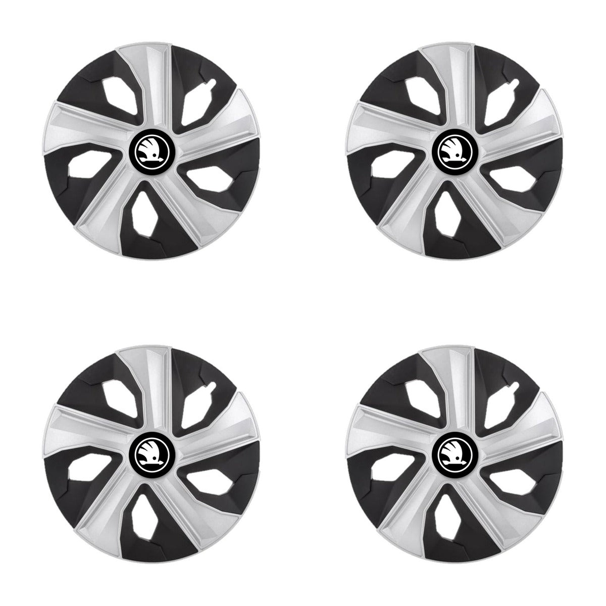 Set 4 capace roti Luna II R15 Compatibil Cu Skoda Nou