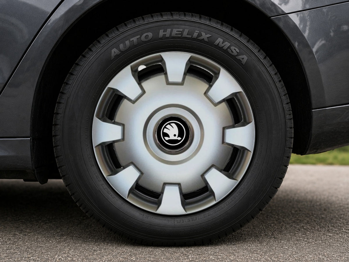 Set 4 Capace Roti R14, Potrivite Jantelor de 14 inch, Pentru Skoda Nou, Model 206