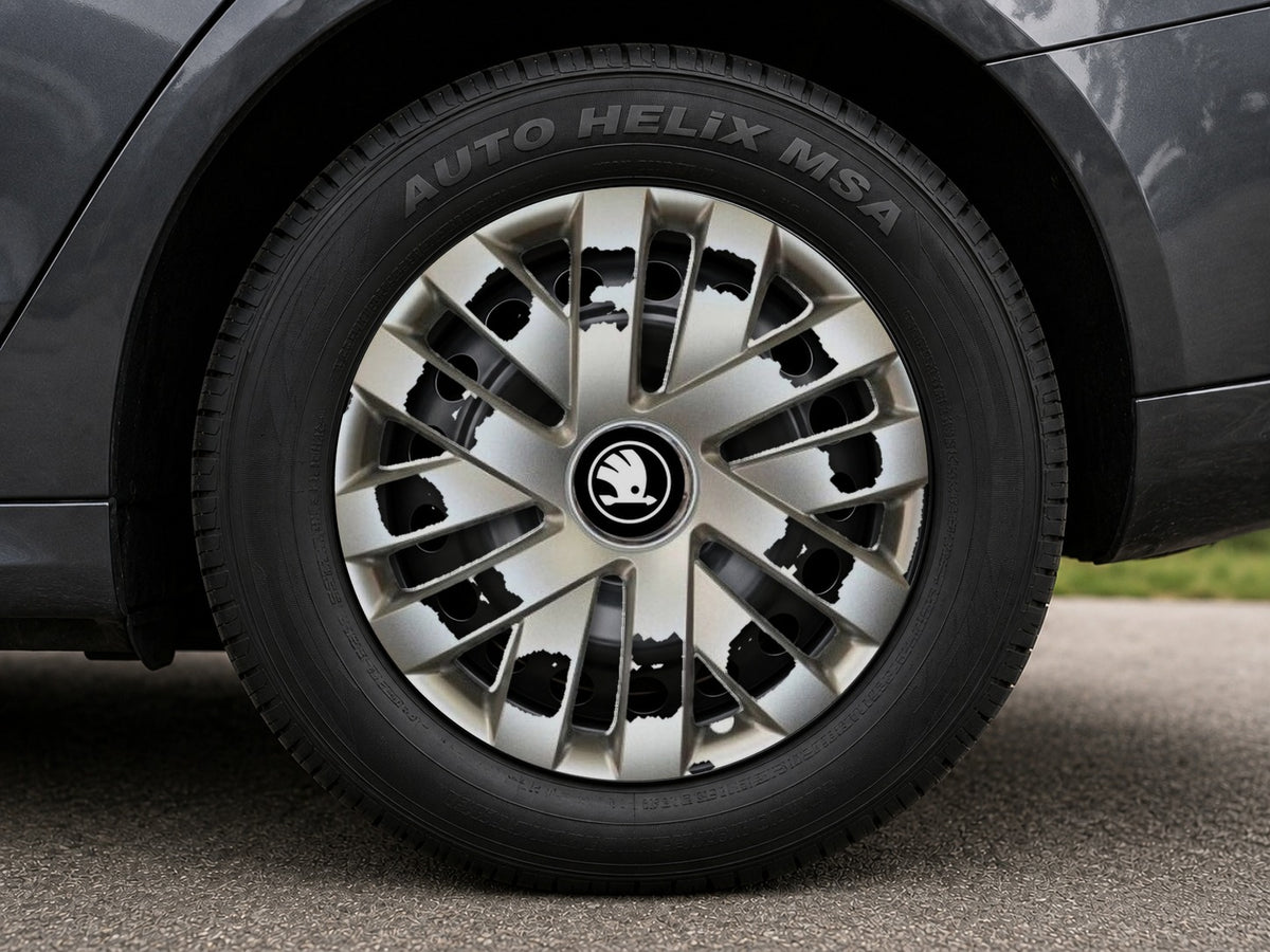 Set 4 Capace Roti R14, Potrivite Jantelor de 14 inch, Pentru Skoda Nou, Model 216