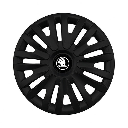 Set 4 capace roti 14 inchi (R14) compatibile SKODA NOU, Model 217 Black