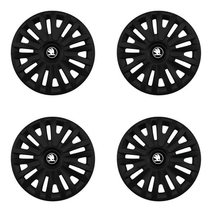 Set 4 capace roti 15 inchi (R15) compatibile SKODA NOU, Model 217 Black