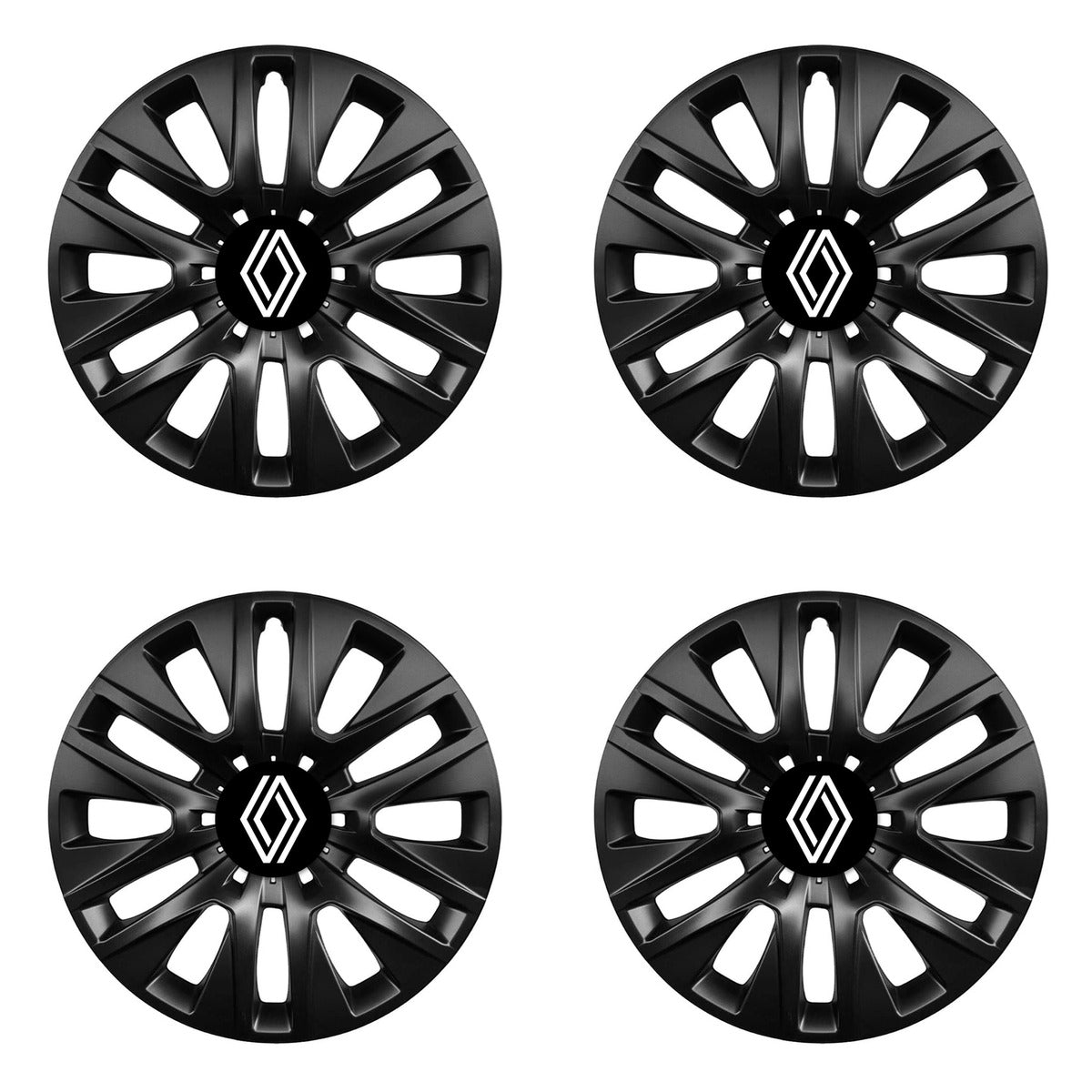 Set 4 capace roti 15 inchi (R15) compatibile gama Renault Nou model - 225 Black