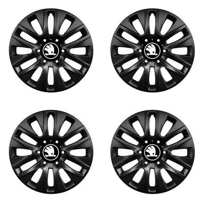 Set 4 capace roti 16 inchi (R16) compatibile gama Skoda Nou model - 225 Black