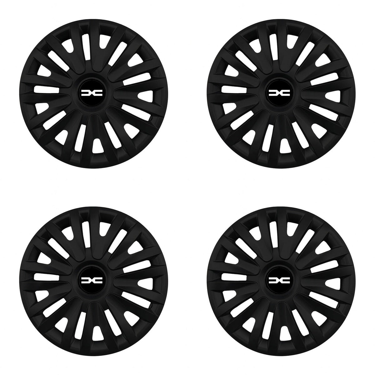 Set 4 capace roti potrivite jantelor de 14 inch (R14) compatibile DACIA NOU, Model - 313 Black