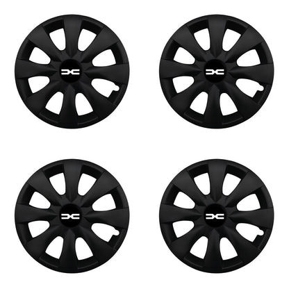Set 4 capace roti potrivite jantelor de 14 inchi (R14) compatibile DACIA NOU, Model - 316 Black Edition