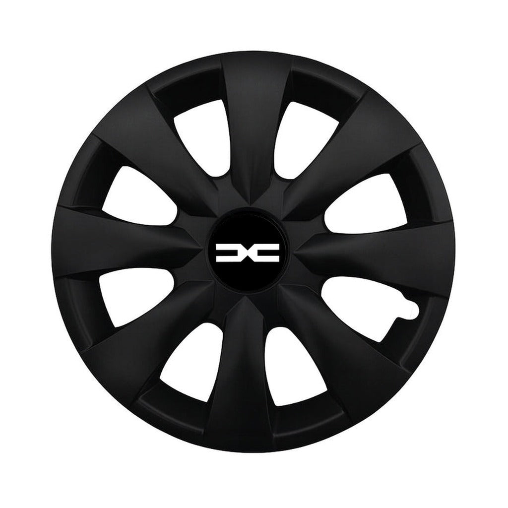 Set 4 capace roti potrivite jantelor de 15 inchi (R15) compatibile DACIA NOU, Model - 316 Black Edition