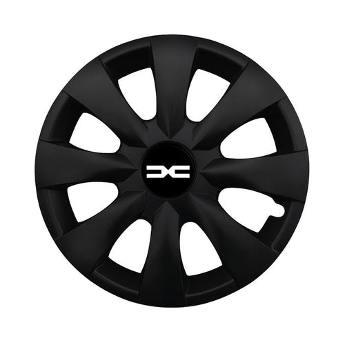 Set 4 capace roti potrivite jantelor de 15 inchi (R15) compatibile DACIA NOU, Model - 316 Black Edition