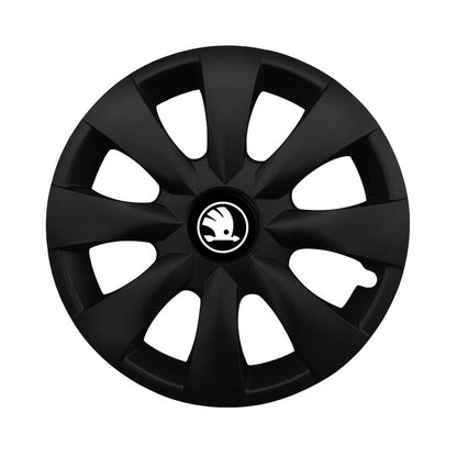 Set 4 capace roti potrivite jantelor de 15 inchi (R15) compatibile SKODA NOU, Model - 316 Black Edition