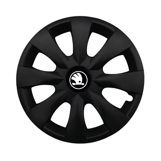 Set 4 capace roti potrivite jantelor de 15 inchi (R15) compatibile SKODA NOU, Model - 316 Black Edition