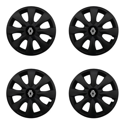 Set 4 capace roti potrivite jantelor de 15 inchi (R15) compatibile RENAULT NOU, Model - 316 Black Edition