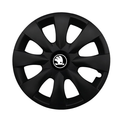 Set 4 capace roti potrivite jantelor de 16 inchi (R16) compatibile SKODA NOU, Model - 316 Black Edition