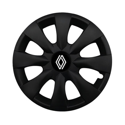 Set 4 capace roti potrivite jantelor de 16 inchi (R16) compatibile RENAULT NOU, Model - 316 Black Edition