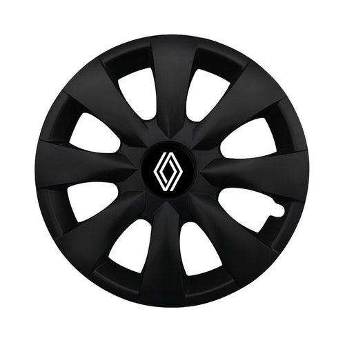 Set 4 capace roti potrivite jantelor de 16 inchi (R16) compatibile RENAULT NOU, Model - 316 Black Edition