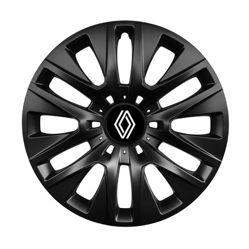Set 4 capace roti 15 inch, R15 compatibile RENAULT NOU, Model 334 Black