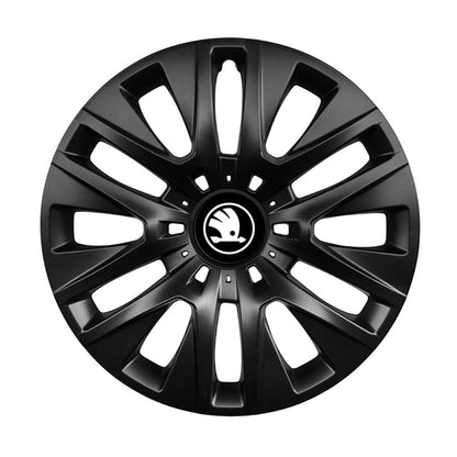 Set 4 capace roti 16 inch, R16 compatibile SKODA NOU, Model 334 Black