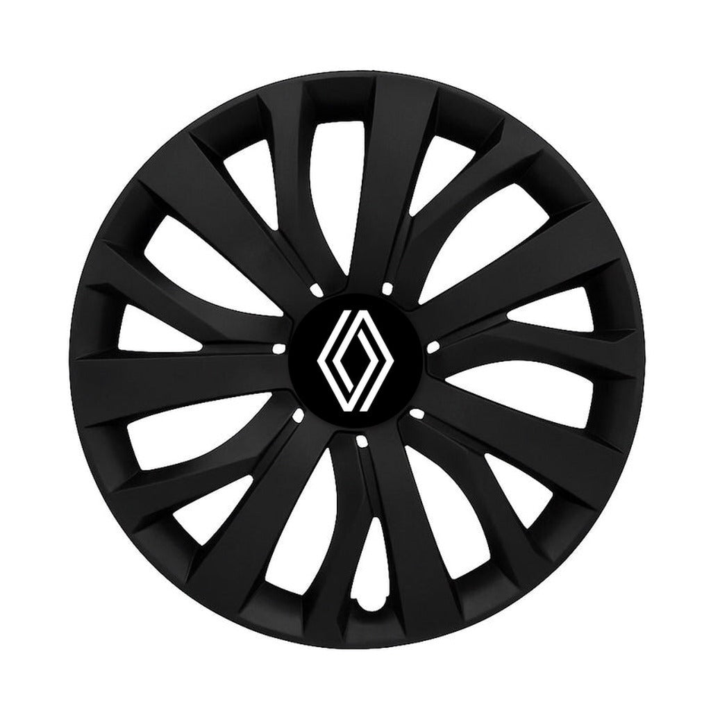 Set 4 capace roti 16 inchi (R16) compatibile RENAULT NOU, Model - 345 Black