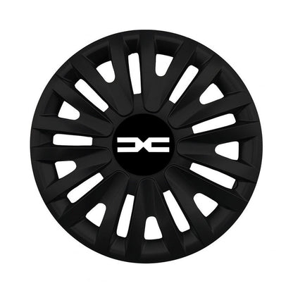 Set 4 capace roti 14 inch (R14) compatibile DACIA NOU, Model - 412 Black