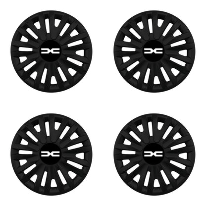 Set 4 capace roti 14 inch (R14) compatibile DACIA NOU, Model - 412 Black