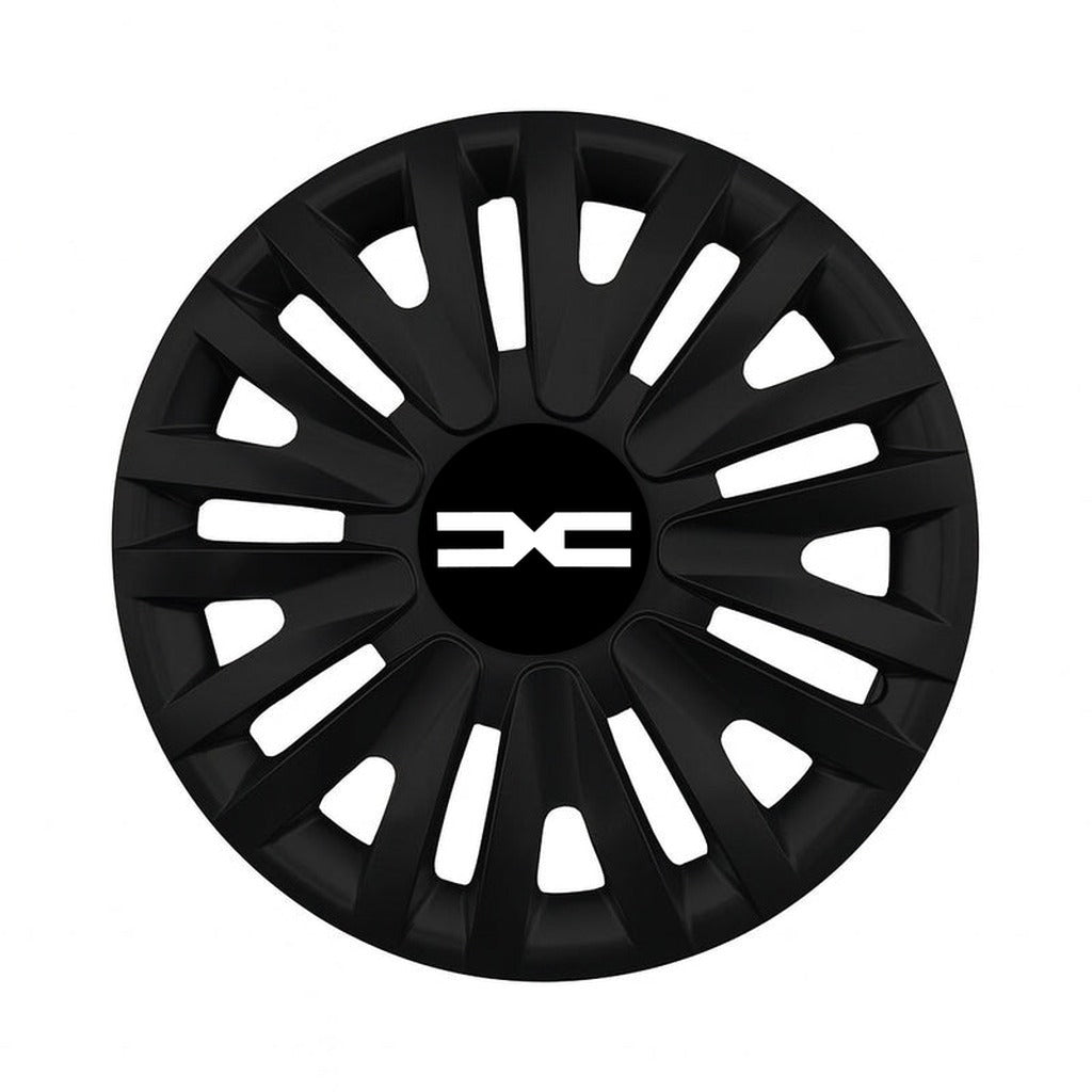 Set 4 capace roti 16 inch (R16) compatibile DACIA NOU, Model - 412 Black