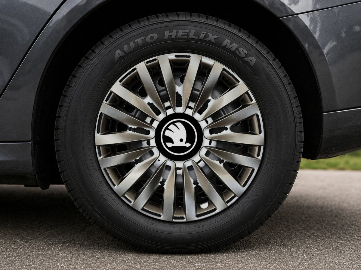 Set 4 Capace Roti 15 inchi (R15) Model 412, pentru Skoda Nou