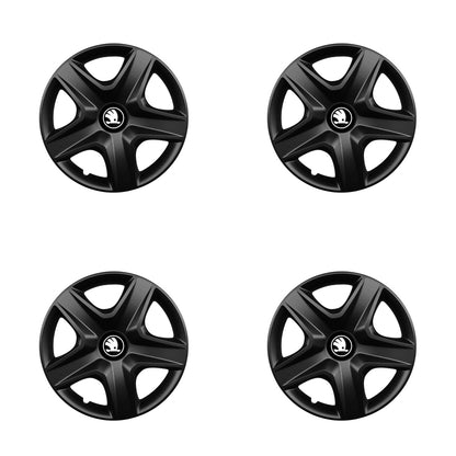 Set 4 capace roti 16 inchi (R16) compatibile SKODA NOU, Model 418 Black