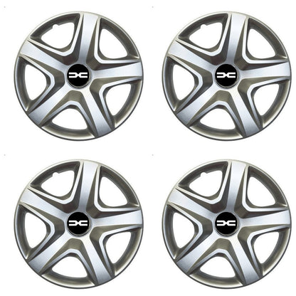 Set 4 Capace Roti Autohelix MSA® R15, Potrivite Jantelor de 15 inch, Pentru Dacia Nou, Model 418