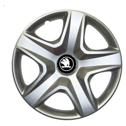 Set 4 Capace Roti Autohelix MSA® R15, Potrivite Jantelor de 15 inch, Pentru Skoda Nou, Model 418