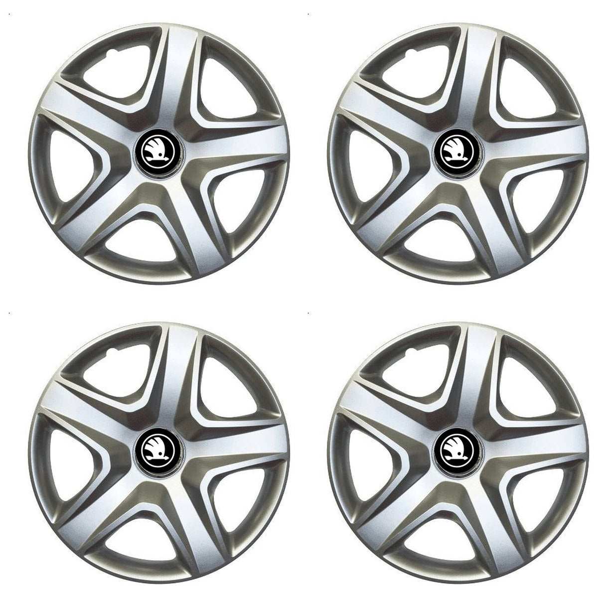 Set 4 Capace Roti Autohelix MSA® R15, Potrivite Jantelor de 15 inch, Pentru Skoda Nou, Model 418